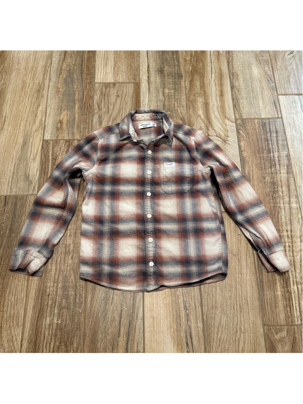Abercrombie Kids Plaid Button Down Long Sleeve Top